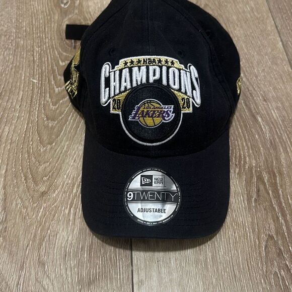 New Era Mens Los Angeles Lakers Black 2020 NBA Finals‎ Champions 9TWENTY Hat - Picture 1 of 7